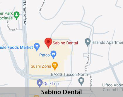 Map image for Dental Center in Tucson, AZ